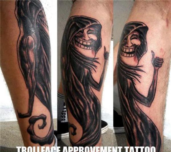 tatto trollface