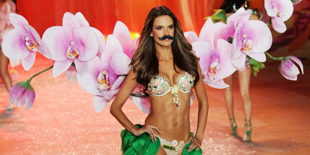 Mulheres lindas: Angels victoria's secret de bigode