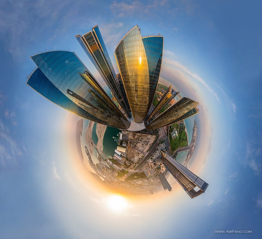 Grandes cidades do mundo transformadas em pequenos planetas