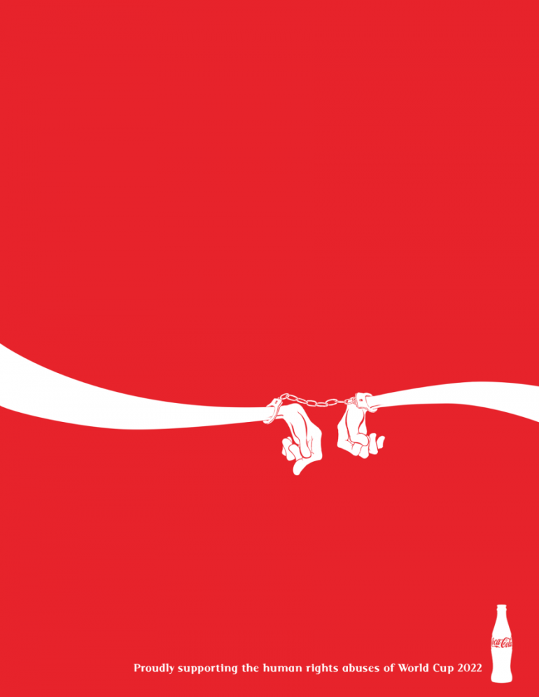 Pessoas criam anti logos para a copa do mundo FIFA no Qatar 2022