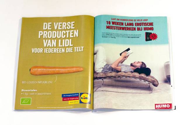 Exemplos de simples anúncios que foram colocados de forma eróticas em uma revista